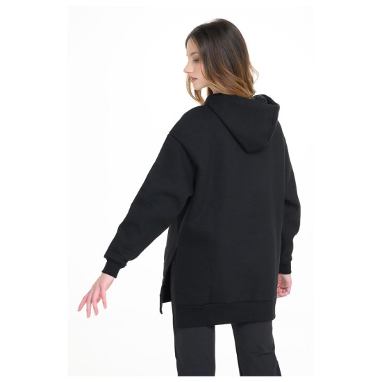 Target Γυναικείο φούτερ Loose Hoodie Side Slits Fleece ''Joyful''
